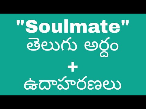 soulmate meaning in telugu with examples  #meaningintelugu