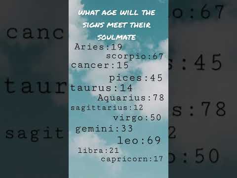 What age the signs will meet there soulmate[just for fun]