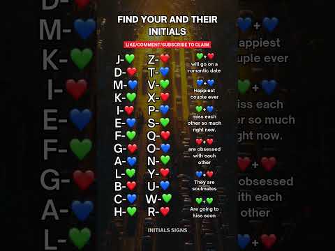 FIND YOUR AND THEIR INITIALS 💘True Initial Sign💘 #crush  #love #soulmate